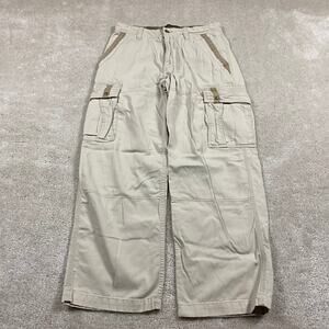 VTG Old Navy Pants Mens 30x30* Tan Cargo Baggy Skater Y2K Paratrooper Grunge